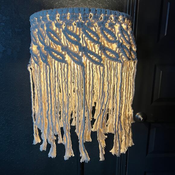 Macrame Spider Fit Lampshade For Floor or Table Lamp Handmade - Picture 4 of 9